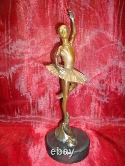 Bronze Art Deco Style Art Nouveau Classic Dancer Sculpture Statue