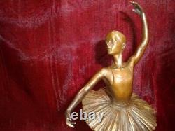 Bronze Art Deco Style Art Nouveau Classic Dancer Sculpture Statue