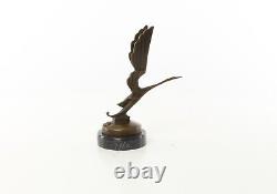 Bronze Art Deco Style Sculpture of a Stork Car Mascot After René Lalique