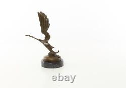 Bronze Art Deco Style Sculpture of a Stork Car Mascot After René Lalique