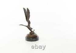 Bronze Art Deco Style Sculpture of a Stork Car Mascot After René Lalique