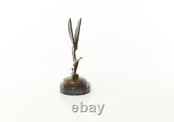 Bronze Art Deco Style Sculpture of a Stork Car Mascot After René Lalique