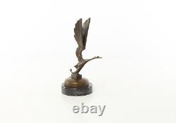 Bronze Art Deco Style Sculpture of a Stork Car Mascot After René Lalique