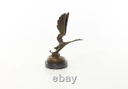 Bronze Art Deco Style Sculpture of a Stork Car Mascot After René Lalique