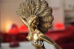 Bronze Art Deco sculpture signed H. Molins Dancer with Fan CIRCA 1920