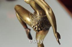 Bronze Art Deco sculpture signed H. Molins Dancer with Fan CIRCA 1920