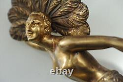 Bronze Art Deco sculpture signed H. Molins Dancer with Fan CIRCA 1920