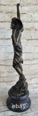 Bronze Art Figurine Sculpture of a Dancing Girl with Tambourine 20 NR