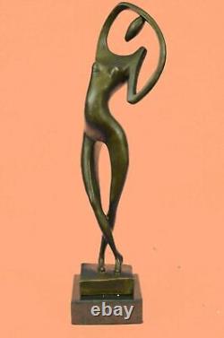 Bronze Art Sculpture Original Modern Abstract Decor Woman Chair Statue Figurine