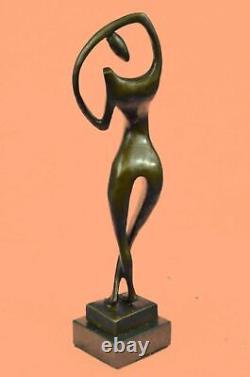 Bronze Art Sculpture Original Modern Abstract Decor Woman Chair Statue Figurine