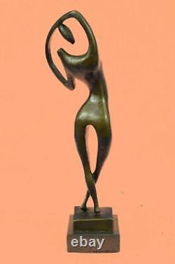 Bronze Art Sculpture Original Modern Abstract Decor Woman Chair Statue Figurine