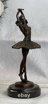 Bronze Artisanal Art Sculpture Prima Ballerina Ballet Dancer Metal Statue