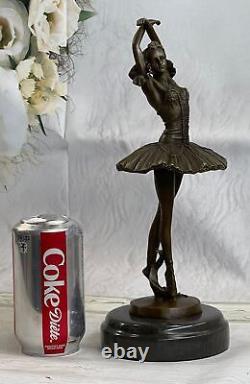 Bronze Artisanal Art Sculpture Prima Ballerina Dancer Ballet Metal Art Statue