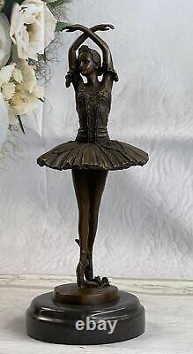 Bronze Artisanal Art Sculpture Prima Ballerina Dancer Ballet Metal Art Statue
