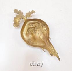 Bronze Ashtray Sculpture from Vienna signed Bergmann GESCHÜTZT Art Nouveau Venus