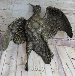 Bronze Bird Animal Art Ornament on Wall Statue Wild Sculpture