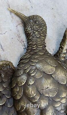 Bronze Bird Animal Art Ornament on Wall Statue Wild Sculpture