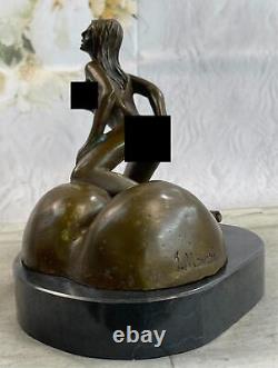 Bronze Chair Female Erotic Abstract Art Nude Statue Figurine Deal Nr