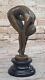 Bronze Chair Woman Girl Erotic Model Sculpture Art Statue Marble Liquidation