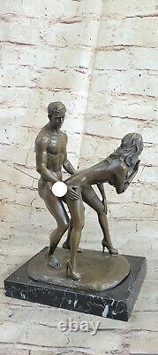 Bronze Chair Woman Sculpture Erotic Abstract Sexual Art Lady Statue Figure