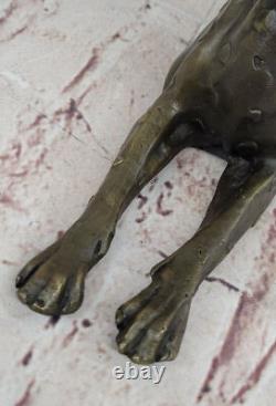 Bronze Cheetah Jaguar Puma Art Deco Sculpture Statue Figurine