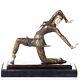 Bronze Dancer Sculpture Art Deco Colored Kamorna After Demetre Chiparus