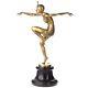 Bronze Dancer Sculpture Art Deco Polished Con Brio After Ferdinand Preiss