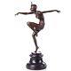 Bronze Dancer Sculpture Art Deco After Ferdinand Preiss