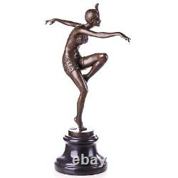 Bronze Dancer Sculpture Art Deco after Ferdinand Preiss