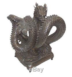 Bronze Dragon Sculpture Coffee Table / Coffee Table Dragon Art (0916)