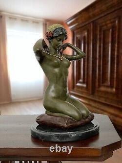 Bronze Erotic Art Sculpture After Paul Ponsard in Antique Style Replica Copy