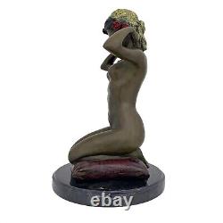 Bronze Erotic Art Sculpture After Paul Ponsard in Antique Style Replica Copy