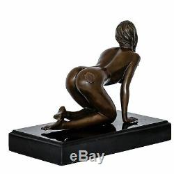 Bronze Erotic Woman Art Ancient Sculpture Figurine 21cm