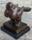 Bronze Fountain Botero Bird Art Statue Modern Abstract Decor Business