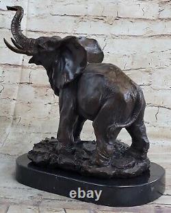 Bronze Fountain Marble Sculpture Elephant Safari Statue Art Animal Figurine