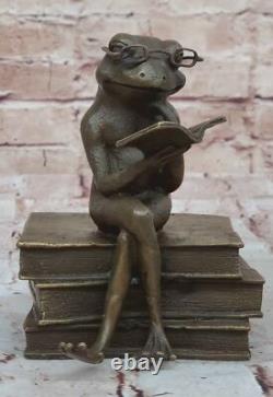 Bronze Frog Figurine Amphibian Art Sculpture Fauna Nature