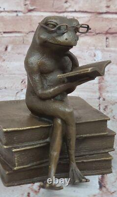 Bronze Frog Figurine Amphibian Art Sculpture Fauna Nature