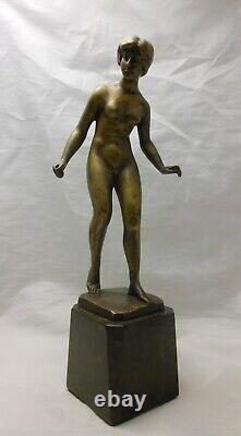 Bronze Hans Keck/Nude Woman Diana/Art Nouveau/Art Deco