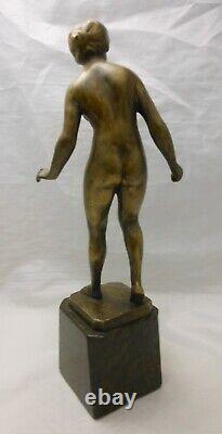 Bronze Hans Keck/Nude Woman Diana/Art Nouveau/Art Deco