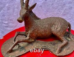 Bronze Lost Wax Antelope Sculpture 1920/30 African Art Dogon Burkina