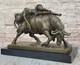 Bronze Marble Sculpture Statue Lygia / Europa Bull Art Deco Erotic Figure