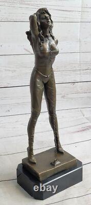 Bronze Nude Woman Erotic Sculpture Statue Figure Signed Art Nouveau