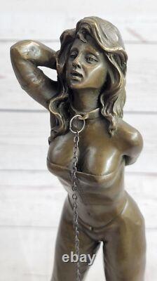 Bronze Nude Woman Erotic Sculpture Statue Figure Signed Art Nouveau