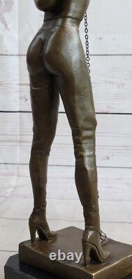 Bronze Nude Woman Erotic Sculpture Statue Figure Signed Art Nouveau