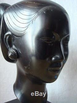 Bronze Of Than Le N'guyen (1919-2003) Young Laotian With The Bun Asian Art