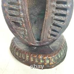 Bronze Owl Sculpture African Art Lost Wax West Africa