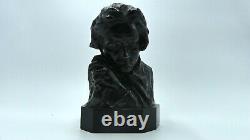 Bronze Pierre Félix Fix-masseau (1869-1987) Art Nouveau, Bust De Beethoven