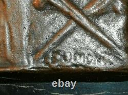 Bronze Plaque Sculpture Art Nouveau 1900 Jesus Christ ECCE HOMO Sign DUMONT