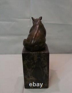 Bronze Rhinoceros Statue Sculpture in Animalier Style Art Deco and Art Nouveau Style