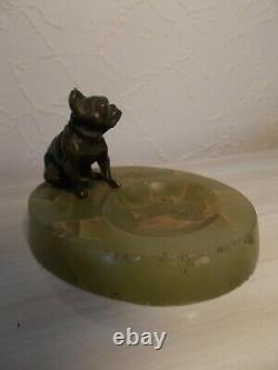 Bronze Sculpture 1920 Art Deco Signed Dog Ballogue French Empty Pocket